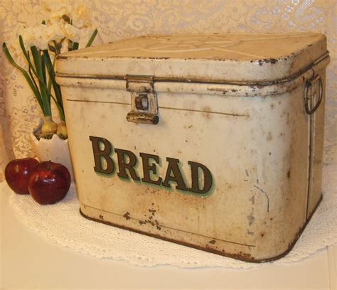 how to refinish a metal bread box|antique breadbox makeover.